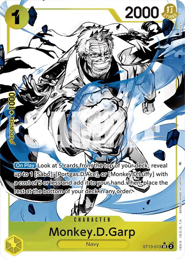 Singles One Piece - Monkey.D.Garp (Parallel) (ST13-013) - Ultra Deck: The Three Brothers