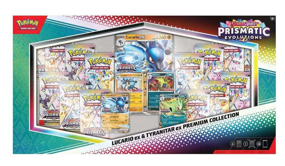 Sealed Pokemon - Prismatic Evolutions Lucario ex & Tyranitar ex Premium Collection (Sam's Club)