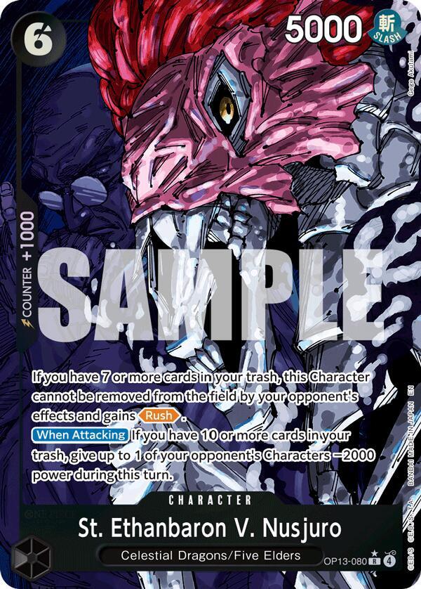Singles One Piece - St. Ethanbaron V. Nusjuro (Alternate Art) - Carrying On His Will (OP13)
