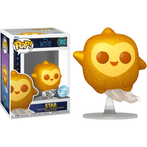 Pop Funko 1412 6 in.- Disney's Wish- Star- Diamond Edition- Funko Special Edition