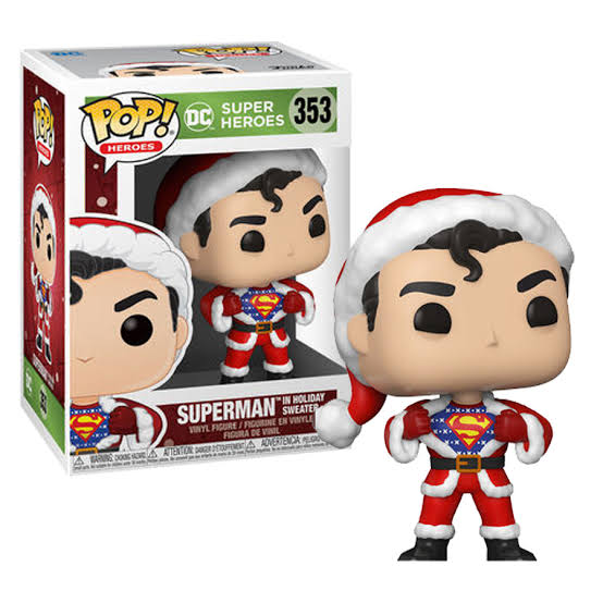 Funko Pop 353 6 inch - DC Superheroes - Superman in Holiday Sweater