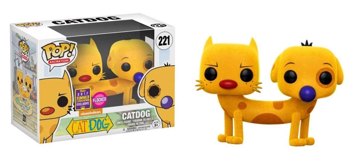 Pop Funko 221 6 in.- Nickelodeon CatDog- CatDog- Flocked 2017 Summer Convention Exclusive